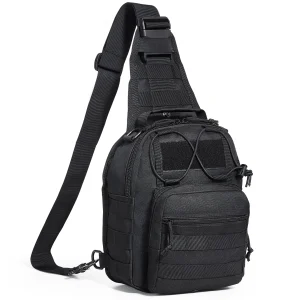 Tactical Sling Bag 10L Military Rover Shoulder Sling Backpack Black,Tactical Bag Backpack